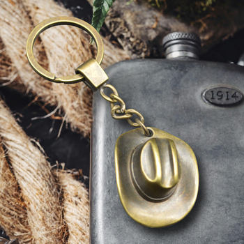 Νέα αξεσουάρ μπρελόκ μενταγιόν καπέλο καουμπόη δημιουργικό δώρο Amazon διασυνοριακό μπρελόκ θερμού μετάλλου