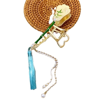 Νέο κινεζικό στυλ εθνικού στυλ γυναικείο μεγάλο φουρκέτα αρχαίου στυλ φούντα πίσω κεφάλι υψηλής ποιότητας μάσκα προσώπου fu χαρακτήρα καρχαρία κλιπ