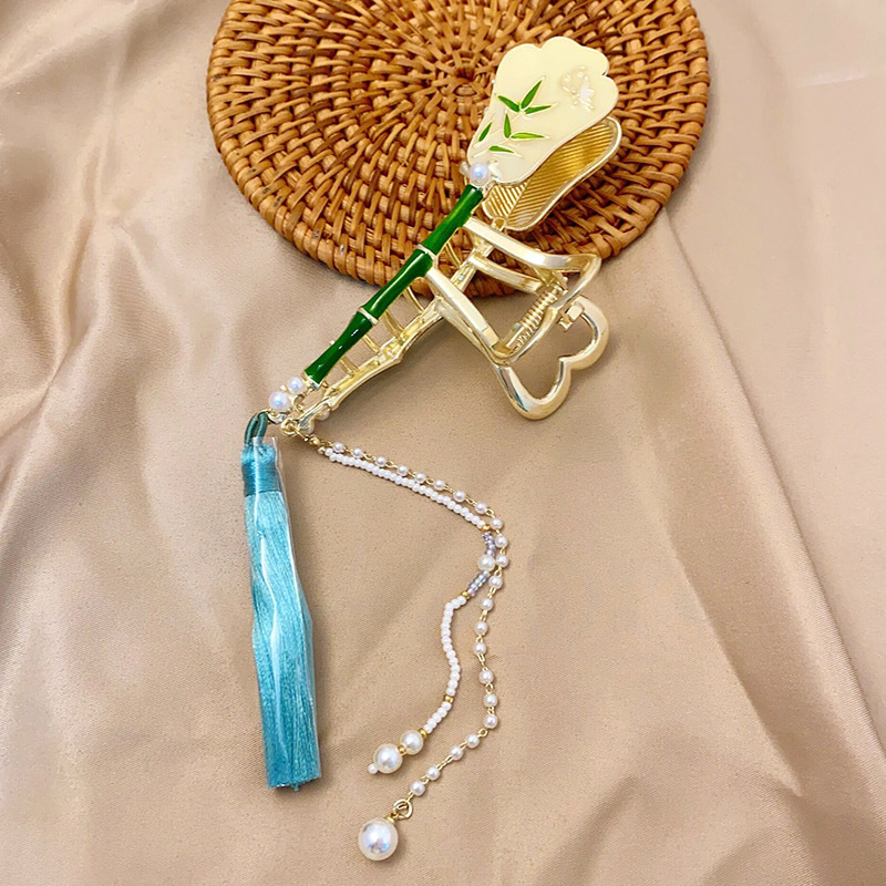 Nauja kiniško stiliaus nacionalinio stiliaus moteriška didelė senovinio stiliaus plaukų segtukas su kutais nugarėlėje, aukštos kokybės fu personažo veido kaukė su ryklio segtuku