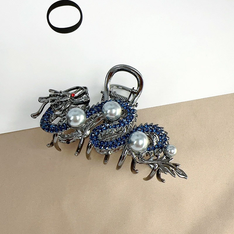 Nauja kiniško stiliaus nacionalinio stiliaus moteriška didelė senovinio stiliaus plaukų segtukas su kutais nugarėlėje, aukštos kokybės fu personažo veido kaukė su ryklio segtuku