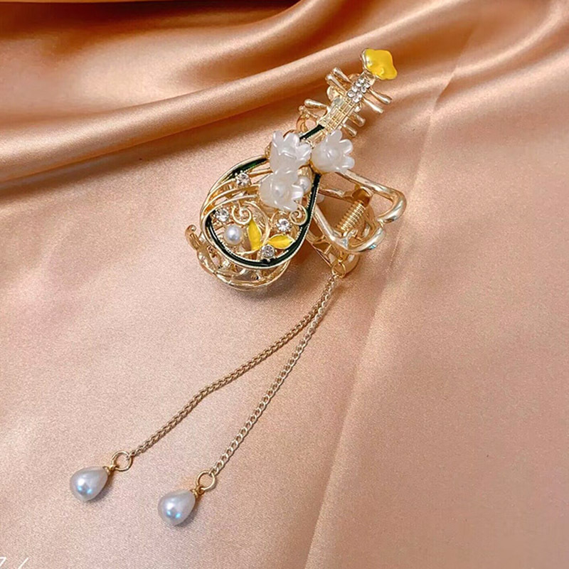 Nauja kiniško stiliaus nacionalinio stiliaus moteriška didelė senovinio stiliaus plaukų segtukas su kutais nugarėlėje, aukštos kokybės fu personažo veido kaukė su ryklio segtuku