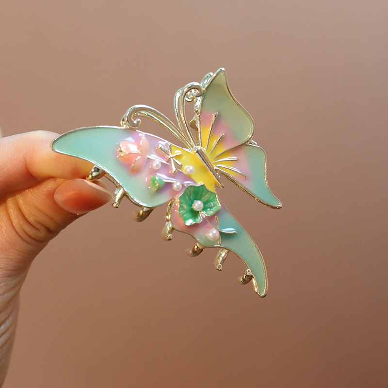 Nauja kiniško stiliaus nacionalinio stiliaus moteriška didelė senovinio stiliaus plaukų segtukas su kutais nugarėlėje, aukštos kokybės fu personažo veido kaukė su ryklio segtuku