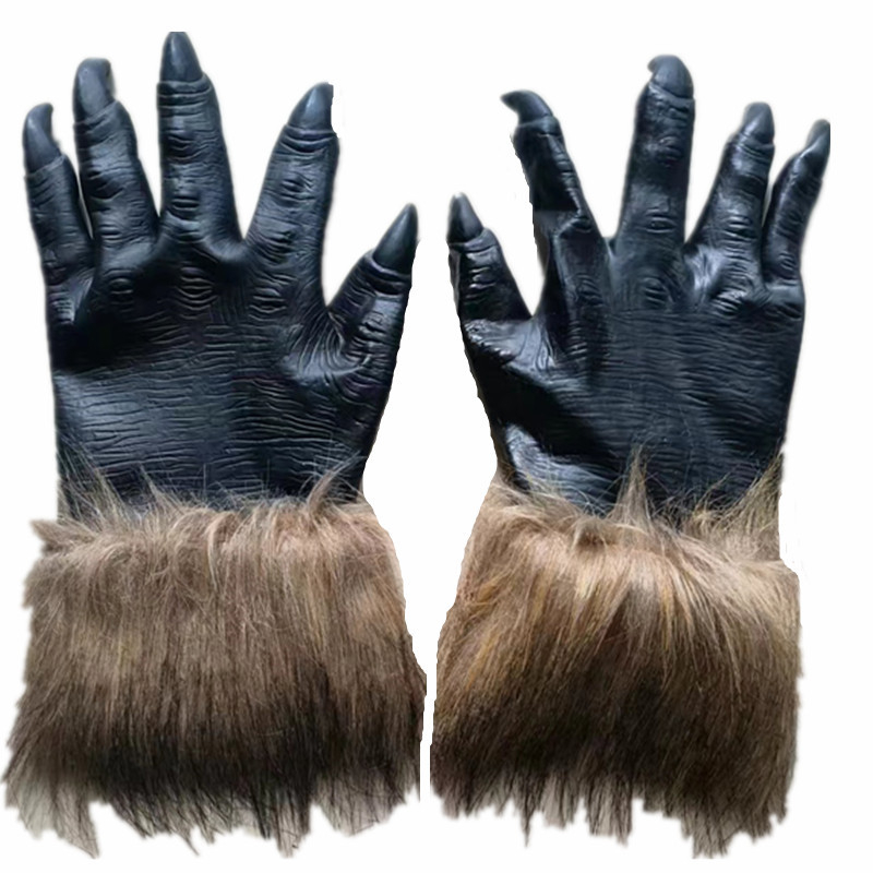 Забавни шапки за Хелоуин Ръкавици за върколак Хелоуин Маска за върколак Хелоуин Ръкавици Маска за ужаси