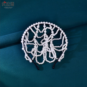 Ulapan Sa01 Νέα Κορδέλα με Φούντα για το Μέτριο, Στολίδι με Μαργαριτάρια, Γλυκό Νυφικό Καπέλο, Αξεσουάρ Χονδρικής