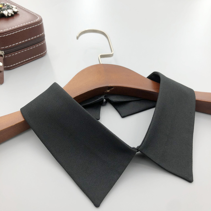 Îmbrăcăminte de lucru clasică alb-negru, guler mic, culoare pură, stil simplu, accesorii de îmbrăcăminte, accesorii versatile, îmbrăcăminte pentru bărbați și femei, guler fals