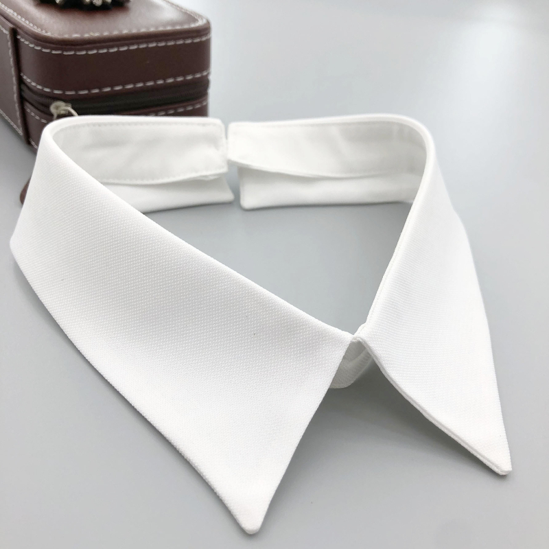 Îmbrăcăminte de lucru clasică alb-negru, guler mic, culoare pură, stil simplu, accesorii de îmbrăcăminte, accesorii versatile, îmbrăcăminte pentru bărbați și femei, guler fals