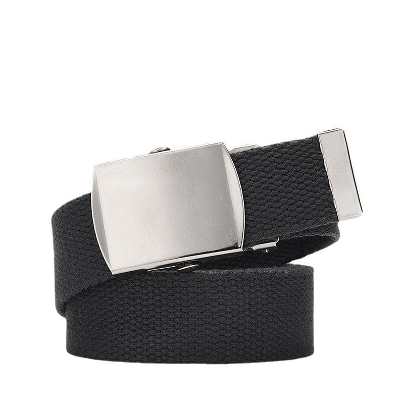 Opasok na pánske džínsy, všestranný vintage tkaný plátenný opasok, unisex outdoorový plátenný vintage