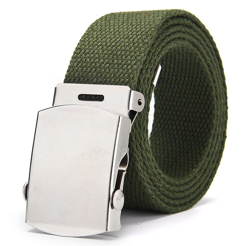 Opasok na pánske džínsy, všestranný vintage tkaný plátenný opasok, unisex outdoorový plátenný vintage