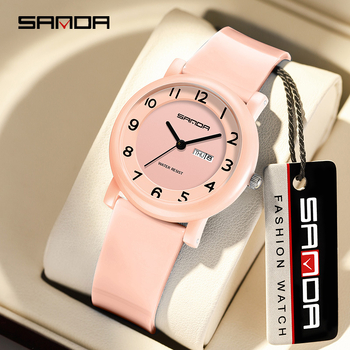 Ειδικό ρολόι χαλαζία Sanda Dopamine Watch με διπλό ημερολόγιο για εξετάσεις γυμνασίου και λυκείου, με δυνατότητα μόνο παρακολούθησης της ώρας