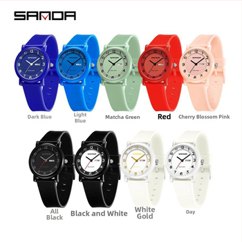 Ειδικό ρολόι χαλαζία Sanda Dopamine Watch με διπλό ημερολόγιο για εξετάσεις γυμνασίου και λυκείου, με δυνατότητα μόνο παρακολούθησης της ώρας