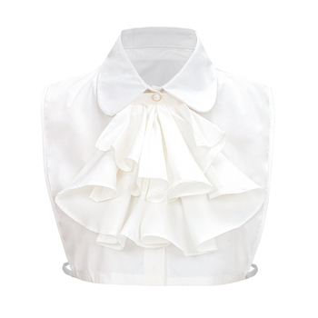 Διασυνοριακό Ευρωπαϊκό και Αμερικανικό Κολάρο Raff με Ψεύτικο Κολάρο, Στρογγυλός Λαιμόκοψη, Φιογκάκια Πεταλούδας από Μαργαριτάρι, Αποσπώμενος Διακοσμητικός Κολάρος, Φθινοπωρινός και Χειμερινός Εσωτερικός Κολάρος