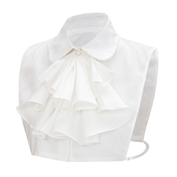 Διασυνοριακό Ευρωπαϊκό και Αμερικανικό Κολάρο Raff με Ψεύτικο Κολάρο, Στρογγυλός Λαιμόκοψη, Φιογκάκια Πεταλούδας από Μαργαριτάρι, Αποσπώμενος Διακοσμητικός Κολάρος, Φθινοπωρινός και Χειμερινός Εσωτερικός Κολάρος