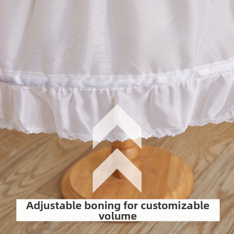 Детски принцесни пирони Лолита, регулируеми пирони с рибена кост, детски пирони за представления, вътрешни фусти