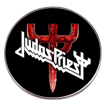 Judas Priest Judas Saints sagė sunkiojo metalo roko grupės muzikos ženkliukas metalinis ženkliukas