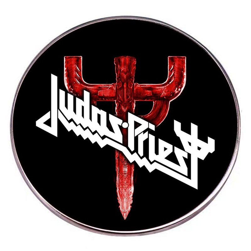 Judas Priest Judas Saints sagė sunkiojo metalo roko grupės muzikos ženkliukas metalinis ženkliukas