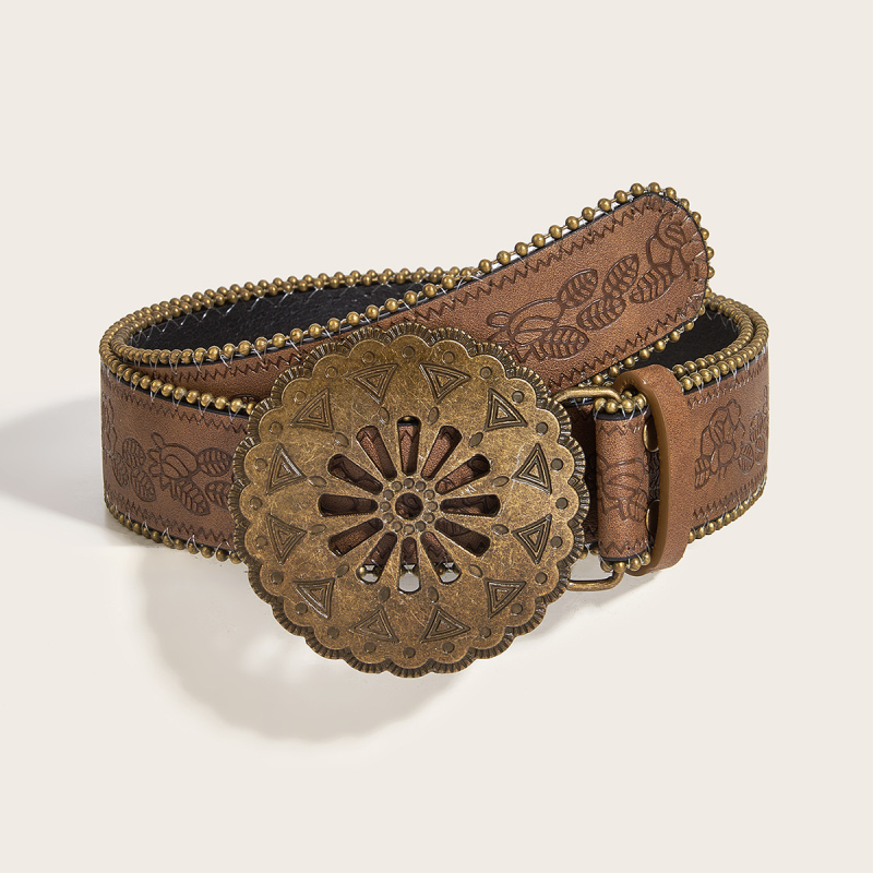 Centură de damă în stil retro american, Spice Girls, subcultură veche de nișă, blugi cu mărgele în relief, pentru femei