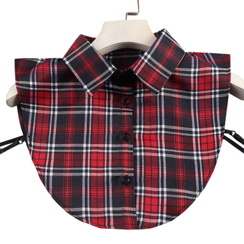 Νέο, μοντέρνο κορεάτικο στυλ πουκάμισο με τετράγωνο γιακά και ψεύτικο γιακά, γυναικείο πουλόβερ σε ασορτί χρώμα, καρό πουκάμισο με ψεύτικο γιακά και ασορτί ψεύτικο γιακά