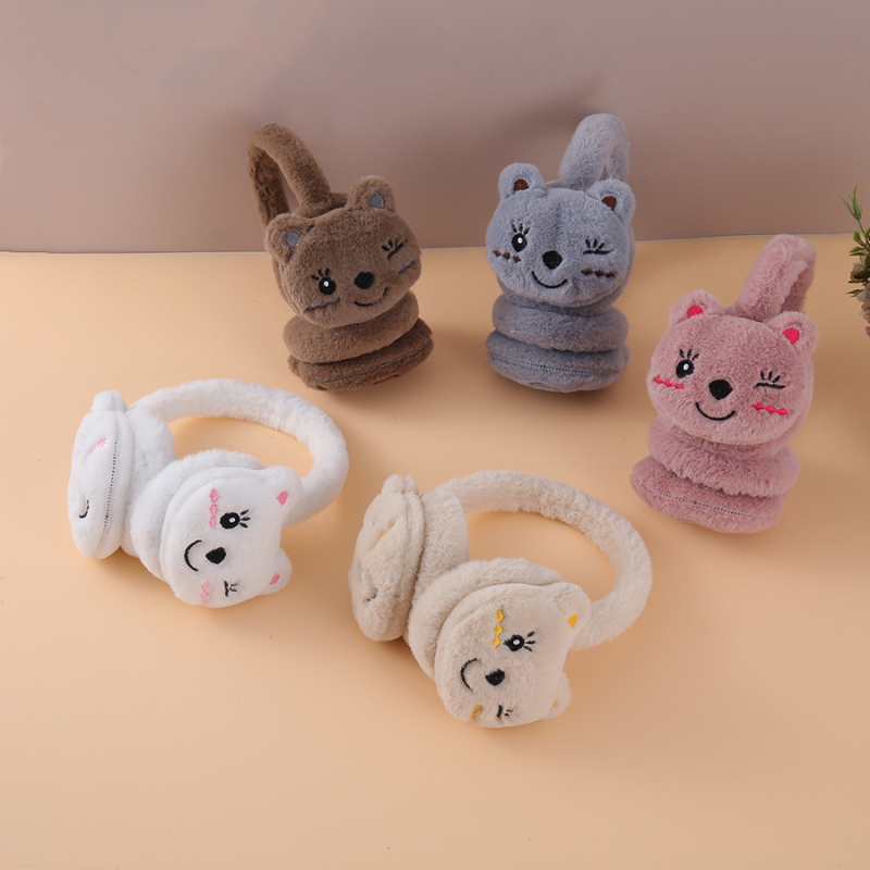 Tiesioginiai gamykliniai pardavimai. Rudens ir žiemos pliušinės šiltos ausinės. Mielos animacinių filmukų ausinės, atsparios šalčiui, kačiuko triušio ausys.