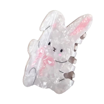 Νέο χαριτωμένο ακρυλικό κλιπ κουνελιού σε niche, κλιπ καρχαρία, δημιουργικό σχέδιο φουρκέτας, πολύχρωμο κλιπ αξεσουάρ μαλλιών με κινούμενα σχέδια
