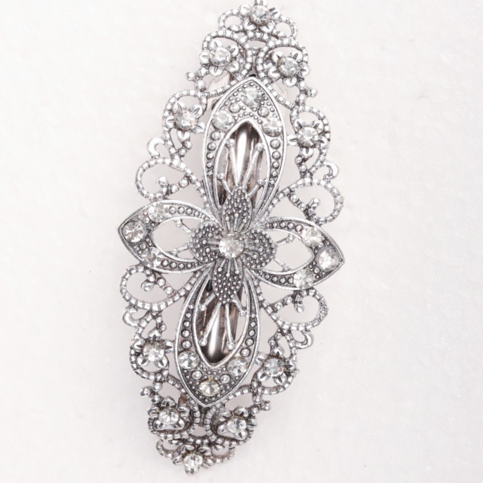 Europski i američki dodaci za kosu, ženski retro cvijet, Amazon mali svježi ukrasi za kosu s cirkonima, proljetna kopča