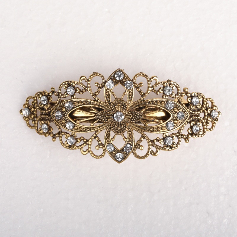 Europski i američki dodaci za kosu, ženski retro cvijet, Amazon mali svježi ukrasi za kosu s cirkonima, proljetna kopča