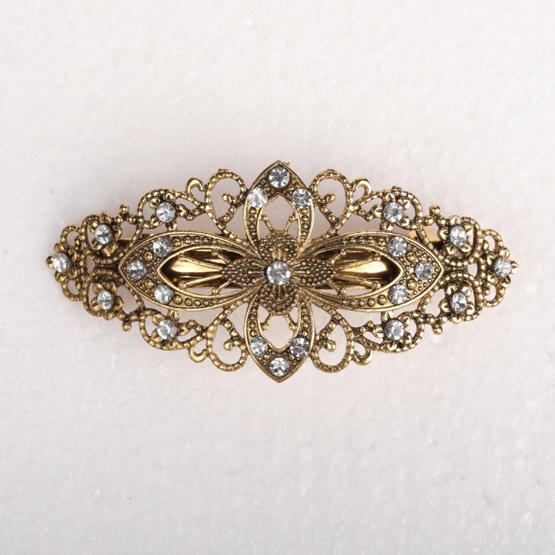 Europski i američki dodaci za kosu, ženski retro cvijet, Amazon mali svježi ukrasi za kosu s cirkonima, proljetna kopča