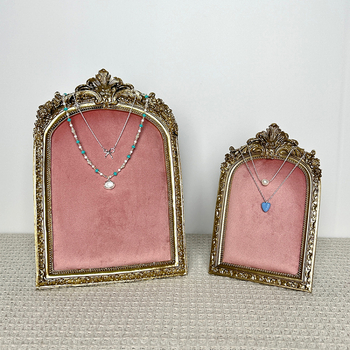 Rama foto vintage din rășină, suport pentru bijuterii, afișare bijuterii antice, colier de perle, cercei, recuzită pentru fotografie
