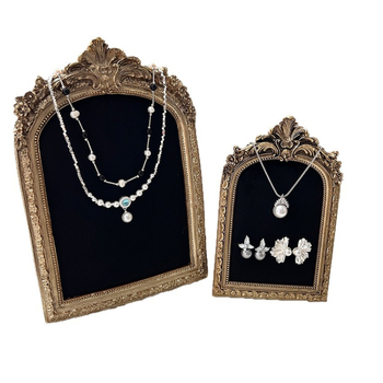 Rama foto vintage din rășină, suport pentru bijuterii, afișare bijuterii antice, colier de perle, cercei, recuzită pentru fotografie