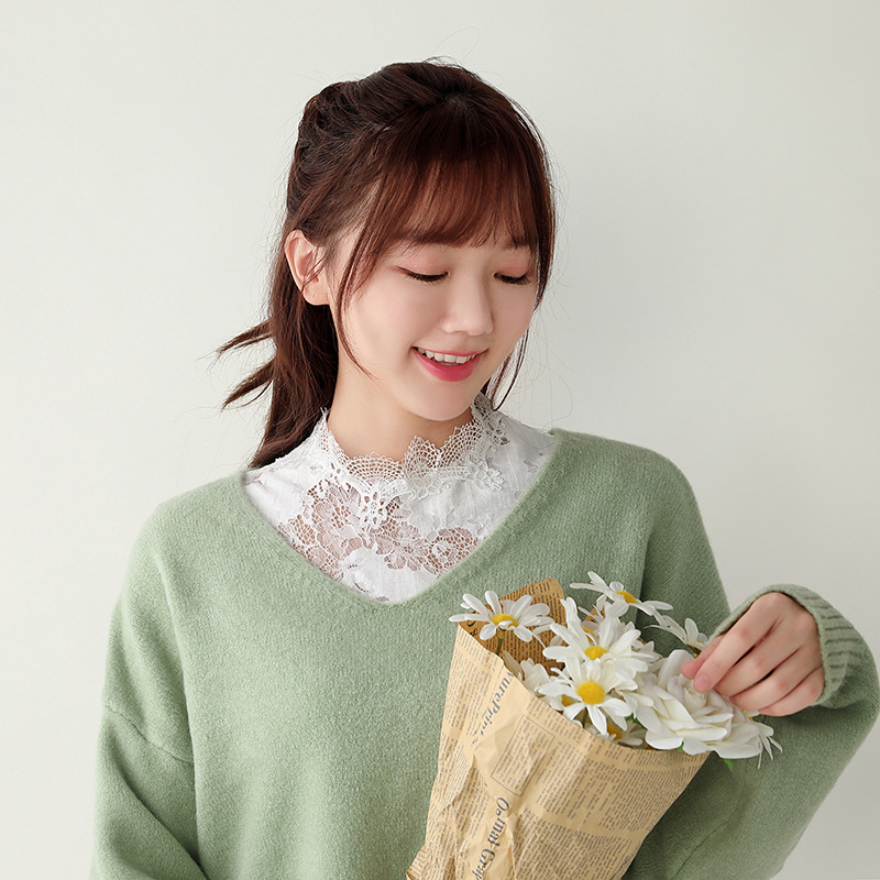 Južnokorejski džemper s ukrasnim ovratnikom, lažni ovratnik, ženski lažni ovratnik, ovratnik košulje, ovratnik košulje za jesen i zimu, lažni ovratnik
