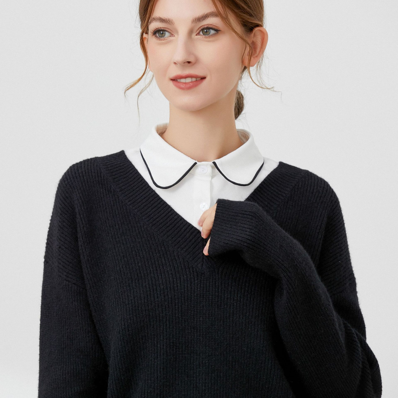 Κορεάτικο στυλ ψεύτικο κολάρο γυναικών πουλόβερ διακοσμητικό κολάρο ευέλικτο ψεύτικο πουκάμισο κολάρο δαντέλας υψηλής ποιότητας ψεύτικο κολάρο επαγγελματικό περιστασιακό κολάρο