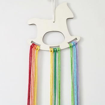 Νέα αποθήκευση κλιπ μαλλιών από βαμβακερό σχοινί Trojan σε σκανδιναβικό στιλ με παιδική θήκη για αξεσουάρ μαλλιών, διακοσμητικό κρεμαστό κόσμημα παιδικού δωματίου χονδρικής