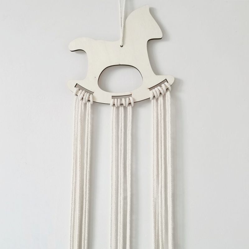 Depozitare nouă agrafe de păr din frânghie troiană din bumbac, stil nordic, cu suport de afișare pentru accesorii de păr pentru copii, pandantiv decorativ pentru camera copiilor, en-gros