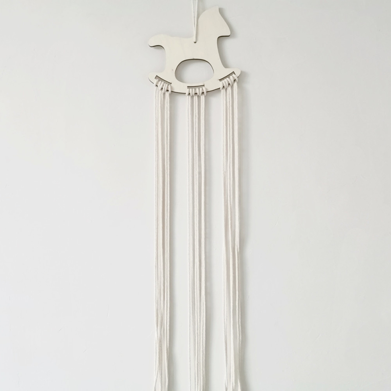 Depozitare nouă agrafe de păr din frânghie troiană din bumbac, stil nordic, cu suport de afișare pentru accesorii de păr pentru copii, pandantiv decorativ pentru camera copiilor, en-gros