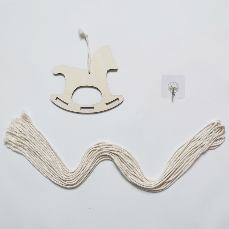 Depozitare nouă agrafe de păr din frânghie troiană din bumbac, stil nordic, cu suport de afișare pentru accesorii de păr pentru copii, pandantiv decorativ pentru camera copiilor, en-gros