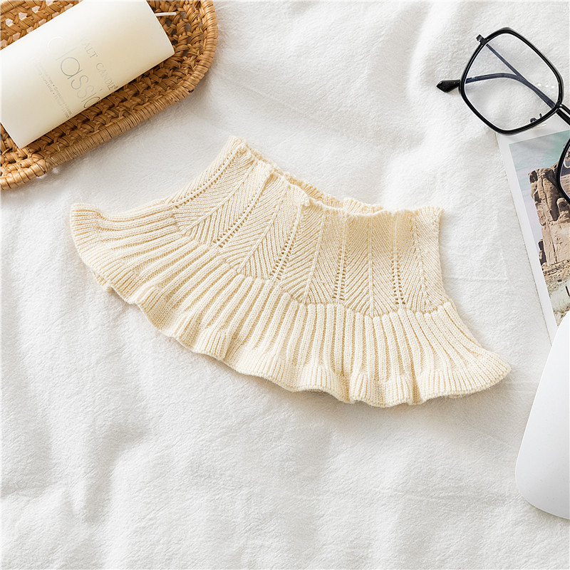 Ženski šal za vrat, zima 2025., jesenski i zimski, otporan na gljivice, topli vuneni šal za vrat, lažni ovratnik, pleteni u korejskom stilu, novi stil