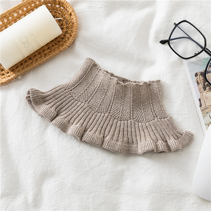 Ženski šal za vrat, zima 2025., jesenski i zimski, otporan na gljivice, topli vuneni šal za vrat, lažni ovratnik, pleteni u korejskom stilu, novi stil