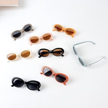 Korėjietiško stiliaus nauji siauro rėmelio asmeniniai vaikiški akiniai nuo saulės, madingi ovalūs vaikiški anti-UV europietiško ir amerikietiško stiliaus akiniai nuo saulės