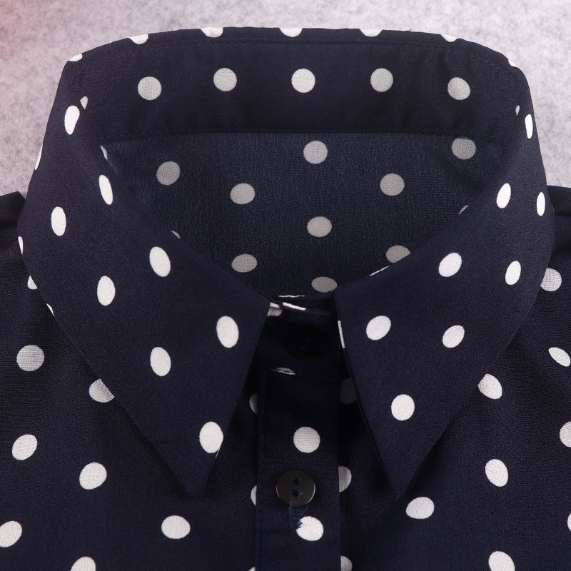 Rudens ir žiemos naujos bangos taškuoti marškinėliai su netikra apykakle, moteriški madingi, laisvalaikio megztiniai su netikra apykakle, dekoratyvinė apykaklė