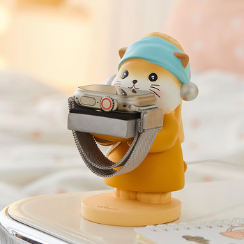 Χαριτωμένο δημιουργικό ρολόι γάτας με μαργαριτάρια, βάση φόρτισης, δίσκος Huawei, κομοδίνο, γραφείο, πρακτικό διακοσμητικό δώρο