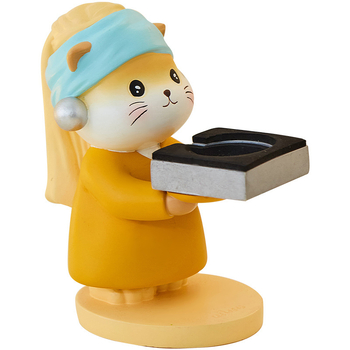 Χαριτωμένο δημιουργικό ρολόι γάτας με μαργαριτάρια, βάση φόρτισης, δίσκος Huawei, κομοδίνο, γραφείο, πρακτικό διακοσμητικό δώρο