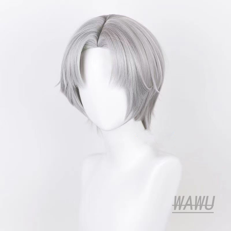 Tawuya Love of Light and Night Charlie Sue Chuu cosplay аниме перука сребристосива средна пътека скалп отгоре