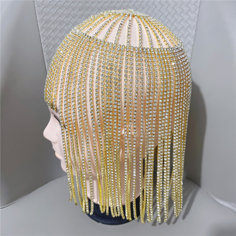 Piiriülesed Euroopa ja Ameerika ehted, täisteemantidega pika voo ja Su juukseketiga, naiste laubale kinnitatav läikiva kivikestega peakate. Juuksekett.