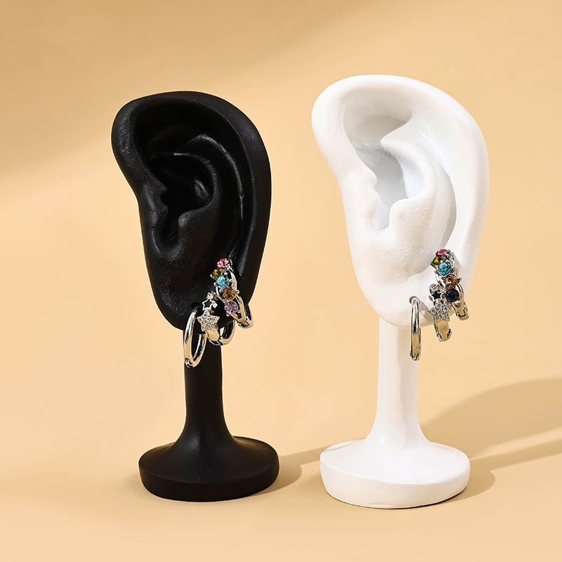 Suport de afișare pentru modele de cercei, suport pentru bijuterii pentru urechi, magazin de bijuterii, cercei live, recuzită de afișare pentru fotografiere