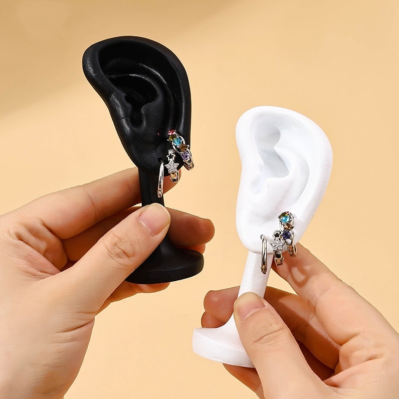 Suport de afișare pentru modele de cercei, suport pentru bijuterii pentru urechi, magazin de bijuterii, cercei live, recuzită de afișare pentru fotografiere