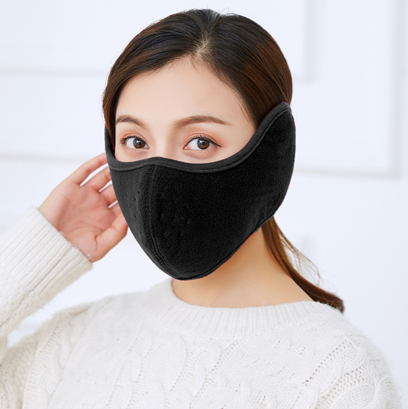 Rudens ir žiemos nauja vyriška ir moteriška ausų apsauga su „Velcro“ visa apimančia kaukė, skirta lauko dviračių sportui, atspari dulkėms, šilta kaukė, didmeninė prekyba