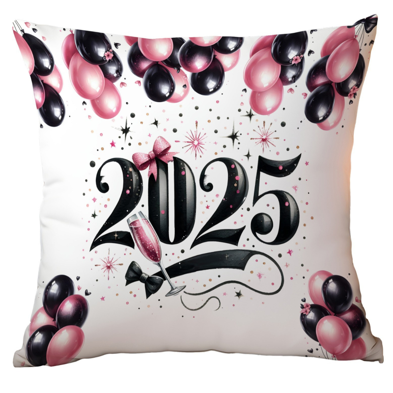 Față de pernă transfrontalieră Amazon Nou 2025 Anul Nou Gri Roz Premium Asortată Față de pernă pentru canapea de casă
