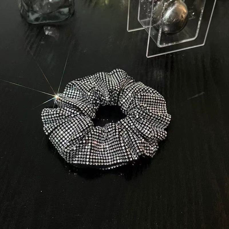 Uus sädelev teemantkolonnist juukserõngas kõrgekvaliteediline juuksenöör naiste elegantne juuksenöör kõrge elastsusega kummist kõõlustega lihtne peakate