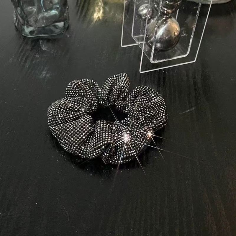 Uus sädelev teemantkolonnist juukserõngas kõrgekvaliteediline juuksenöör naiste elegantne juuksenöör kõrge elastsusega kummist kõõlustega lihtne peakate