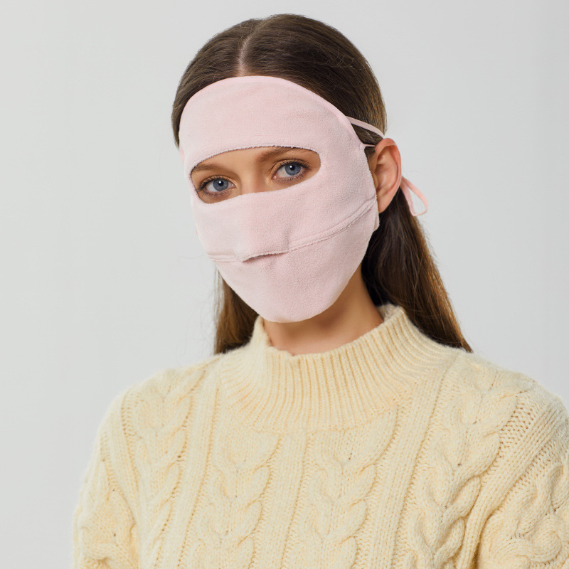 Talvine soe mask voodriga sametist paksendatud tuulekindel külmakindel avatud hingav mask täisnägu katmiseks õuespordiks ratsutamine