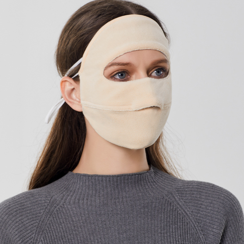 Talvine soe mask voodriga sametist paksendatud tuulekindel külmakindel avatud hingav mask täisnägu katmiseks õuespordiks ratsutamine